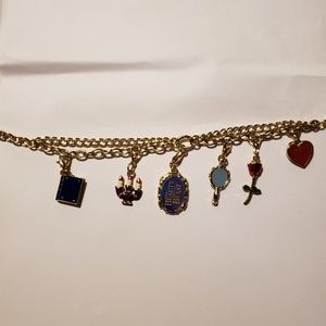 Disney Beauty and the Beast Goldtone Charm Bracele